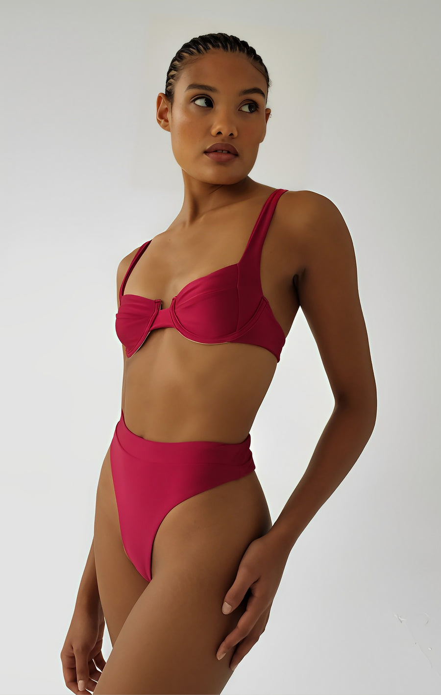 LOLA BALCONETTE SET IN MAGENTA