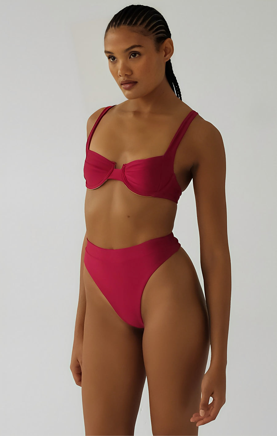 LOLA BALCONETTE SET IN MAGENTA